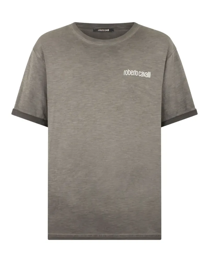 Roberto Cavalli T-Shirt mit Schlangenprint - Grau Grau