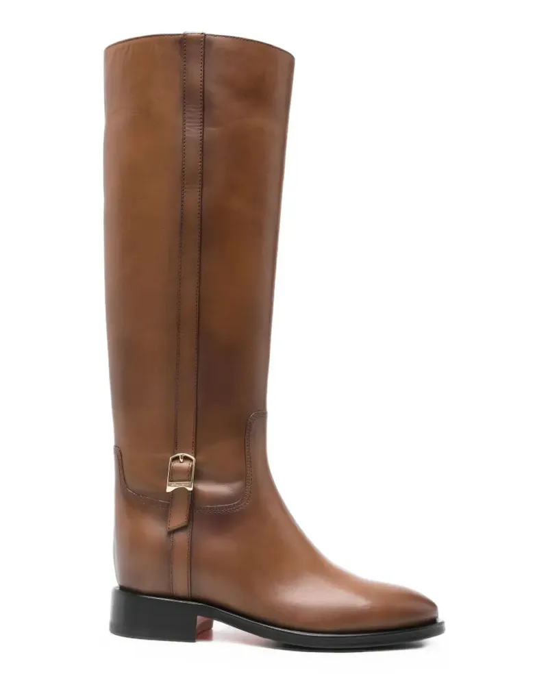 Santoni Stiefel mit Schnalle - Braun Braun