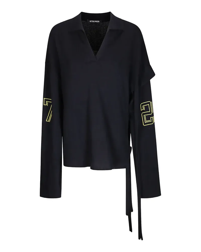OTTOLINGER Oversized-Pullover mit Jacquardmuster - Schwarz Schwarz