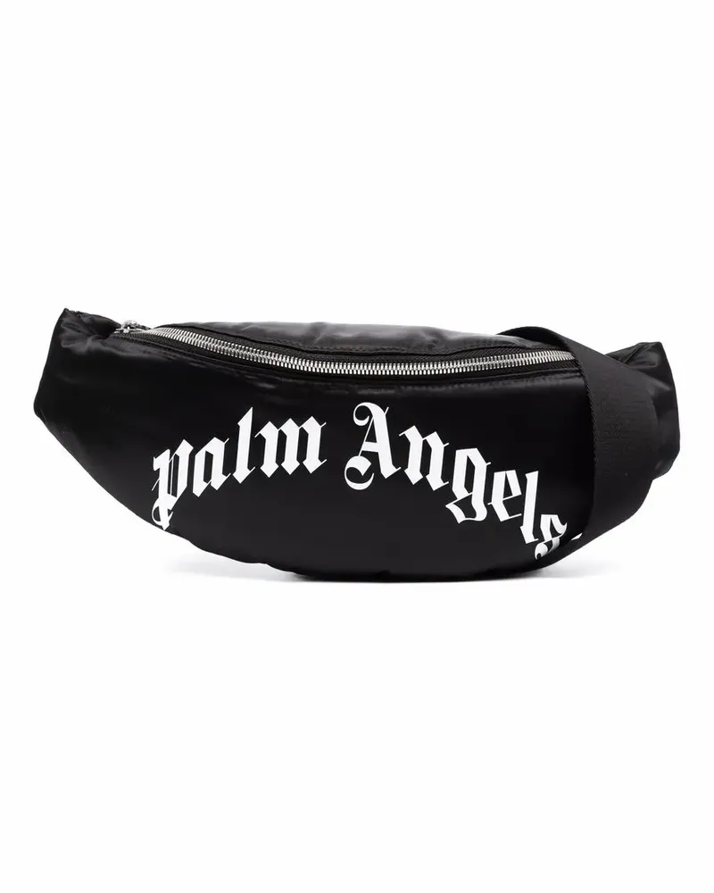 Palm Angels Gürteltasche mit Logo-Print - Schwarz Schwarz