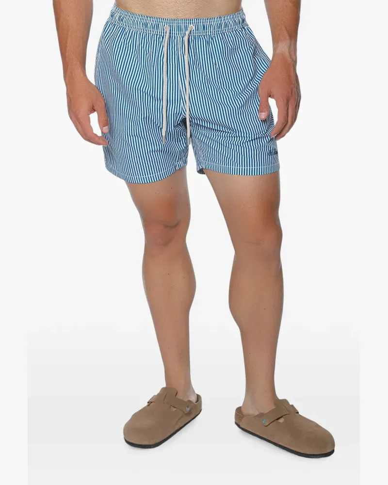 MC2 Saint Barth Gestreifte Syros Badeshorts - Blau Blau