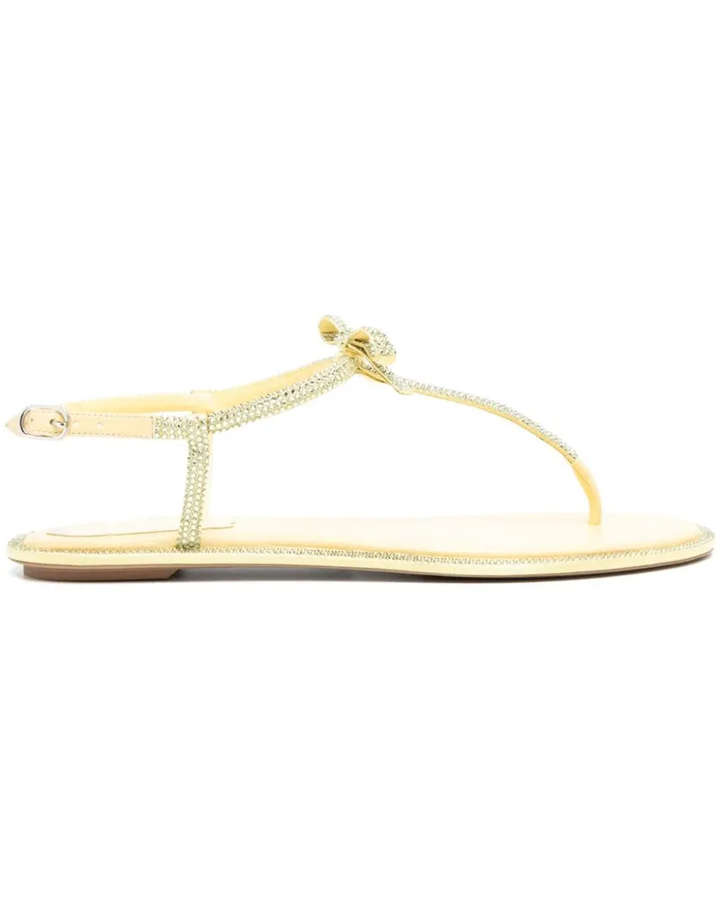 René Caovilla Caterina Sandalen mit Strass - Gelb Gelb