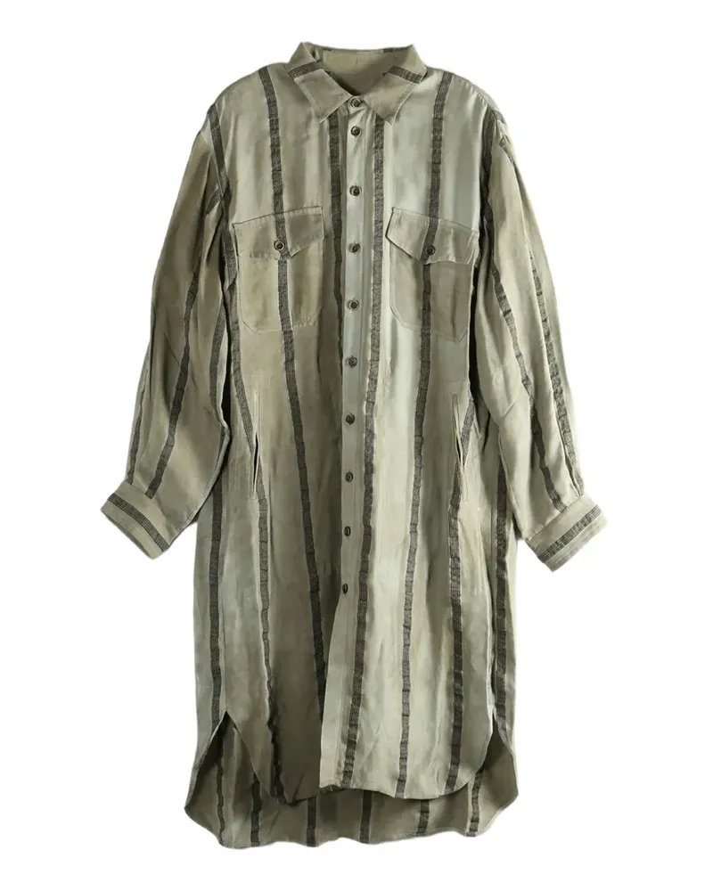 Uma Wang Trek striped shirt - Grau Grau