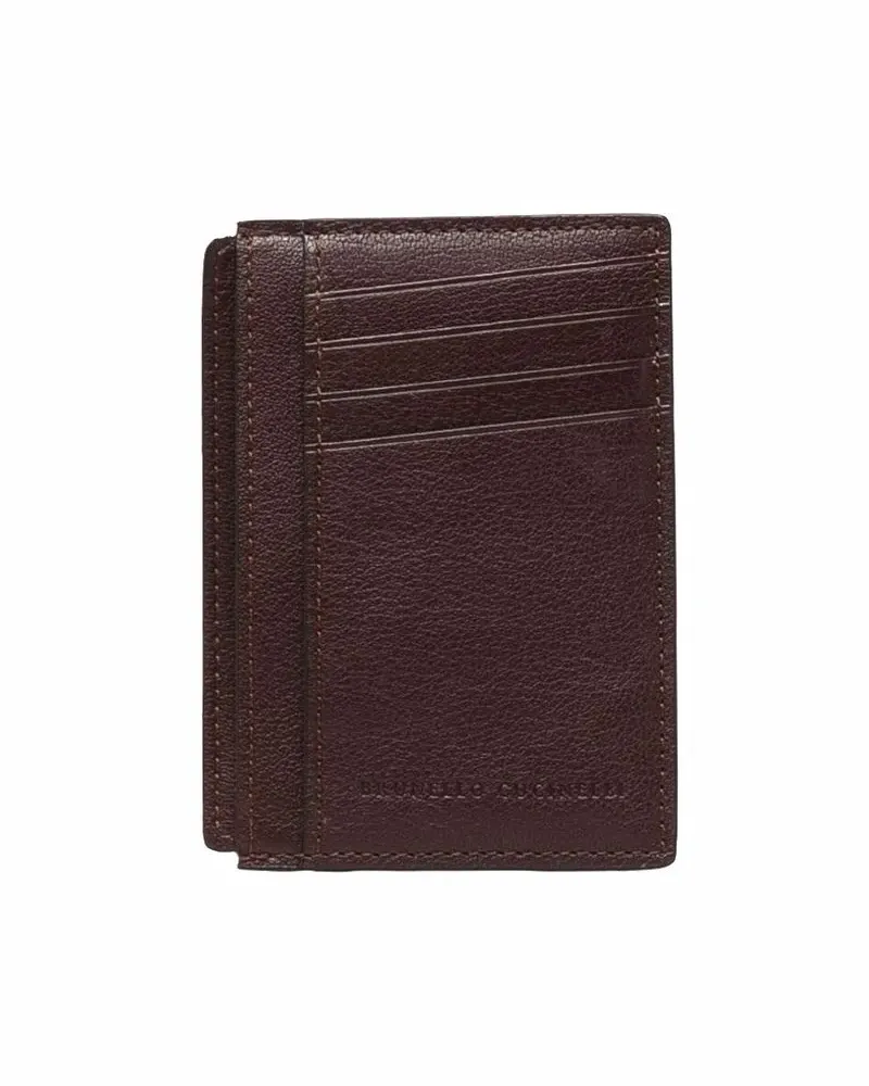 Brunello Cucinelli Längliches Kartenetui - Braun Braun