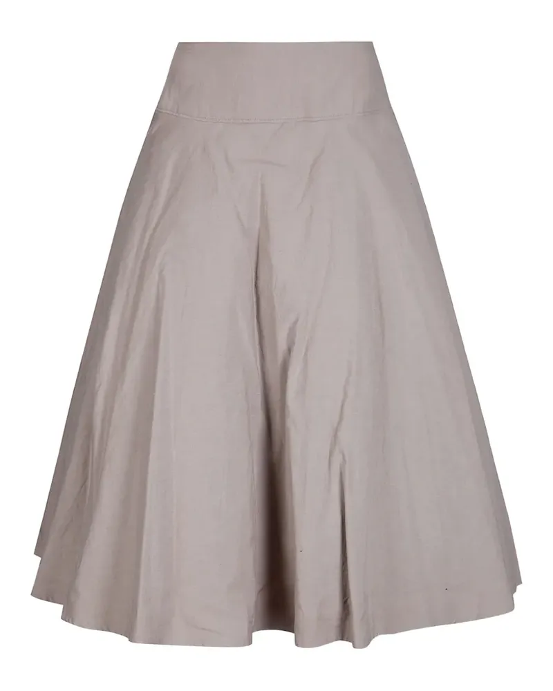 Yohji Yamamoto C/Li poplin midi skirt - Nude Nude