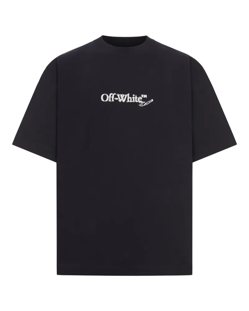 OFF-WHITE T-Shirt mit Scribble Arrows-Logo - Schwarz Schwarz