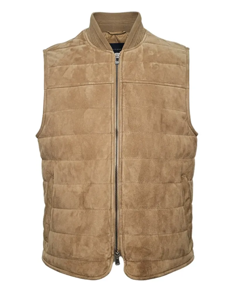 Isaia Gesteppte Wildlederweste - Nude Nude