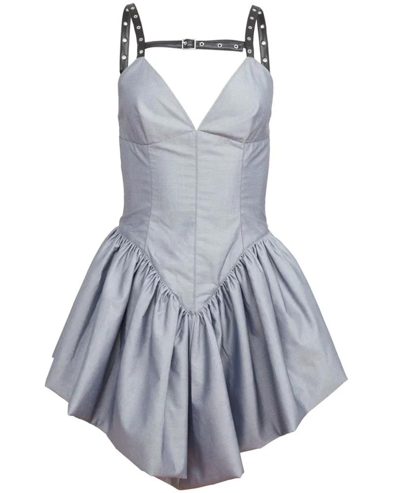 Fleur Du Mal Poppy Minikleid - Grau Grau
