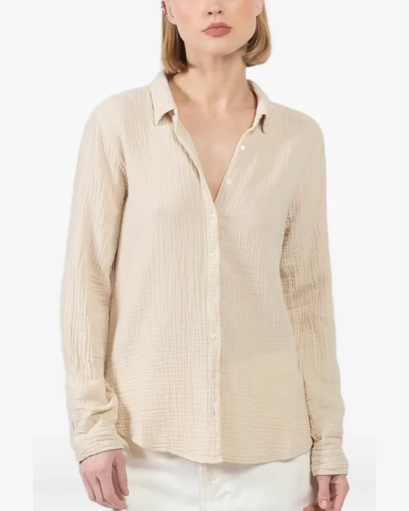 Xírena long-sleeve textured shirt - Nude Nude