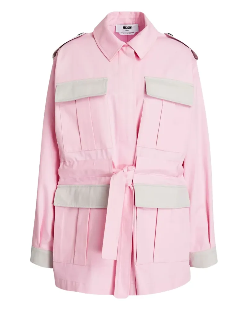 MSGM Gabardine-Jacke mit Taschen - Rosa Rosa
