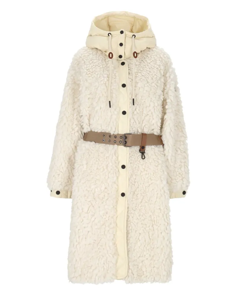 Moncler Kapuzenmantel mit Gürtel - Nude Nude