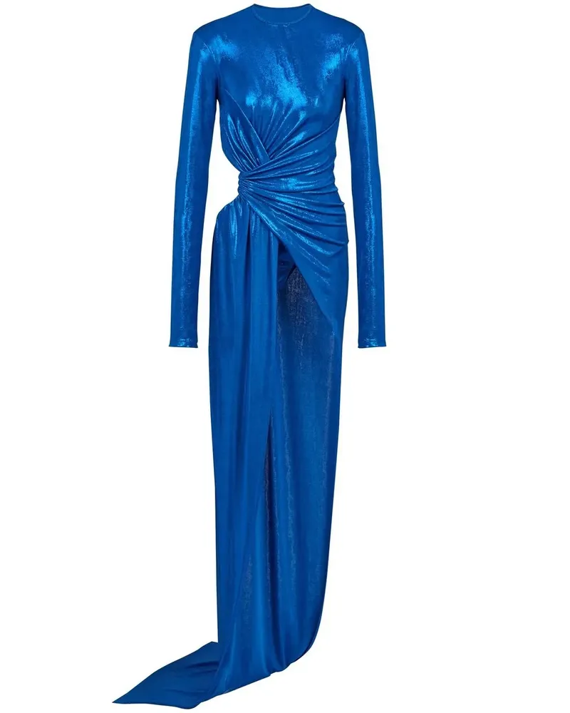 Balmain Gerafftes Kleid - Blau Blau