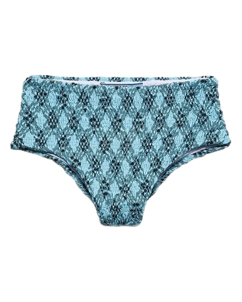 Prada Kariertes Bikinihöschen - Blau Blau