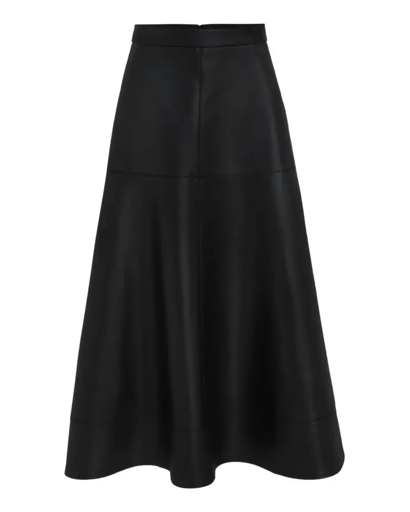 Karl Lagerfeld Rock mit Einsätzen aus Faux-Leder - Schwarz Schwarz