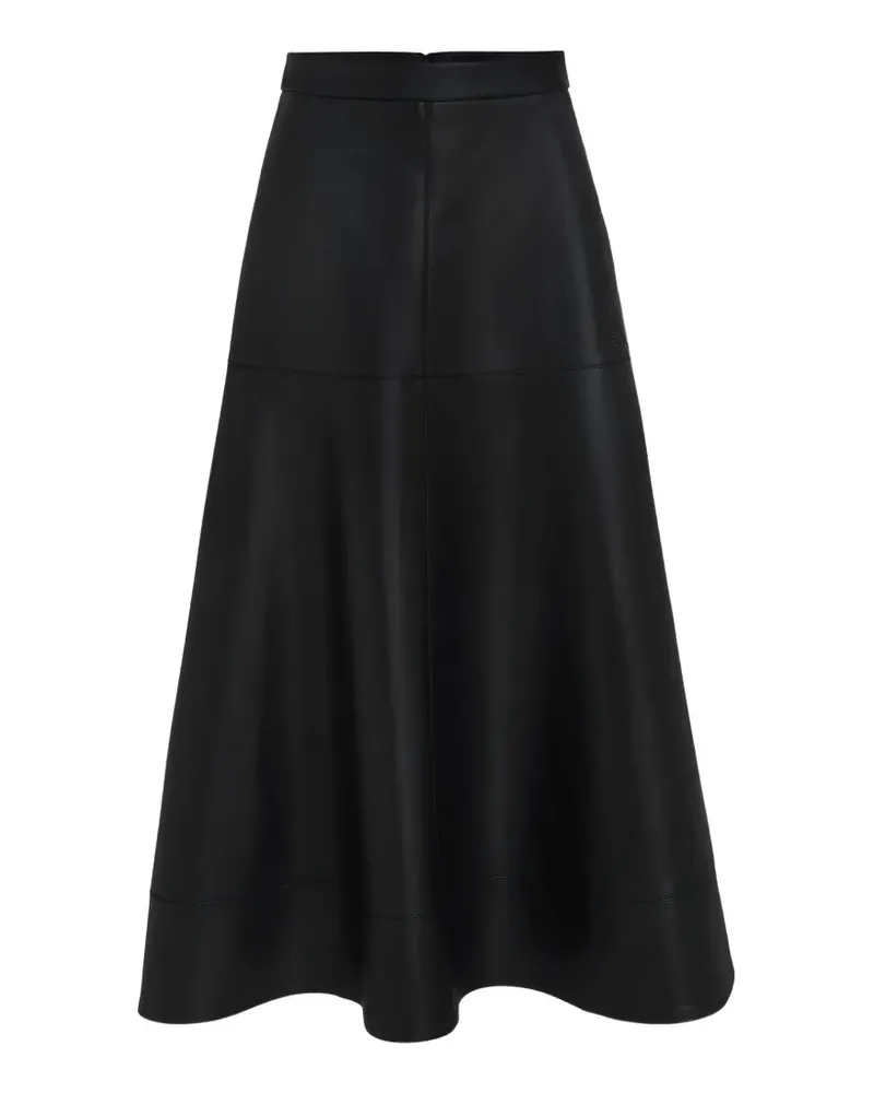 Karl Lagerfeld Rock mit Einsätzen aus Faux-Leder - Schwarz Schwarz