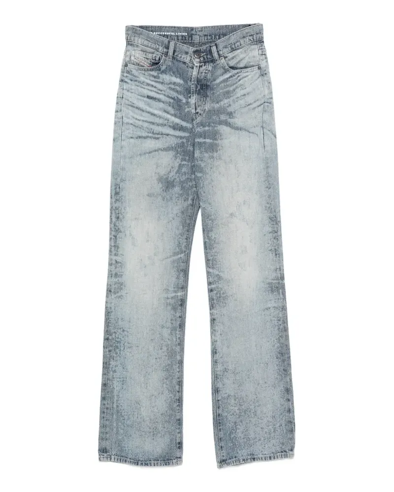 Diesel 1971 D-Sent Acid-Wash-Jeans im Distressed-Look - Blau Blau