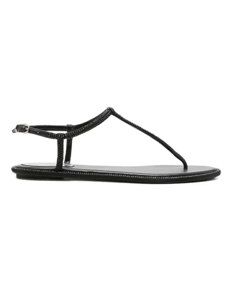 René Caovilla Diana Sandalen mit Kristallverzierung - Schwarz Schwarz