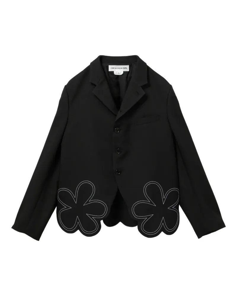 Comme des Garçons floral-embroidered jacket - Schwarz Schwarz