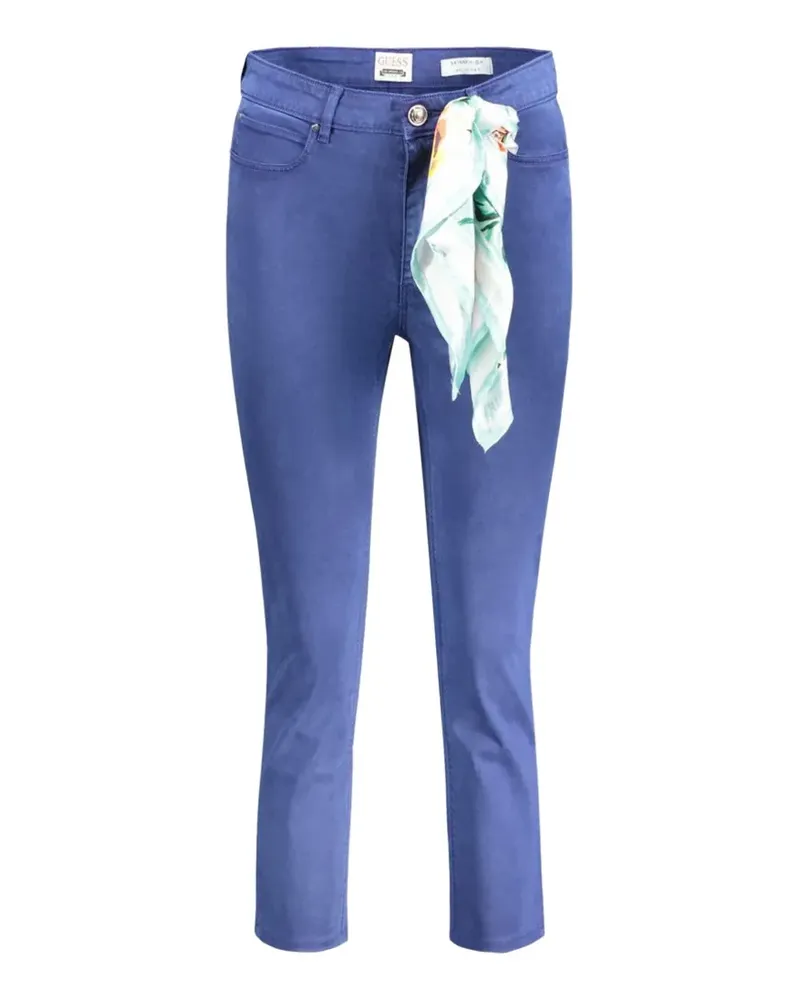 Guess scarf-detail cropped jeans - Blau Blau