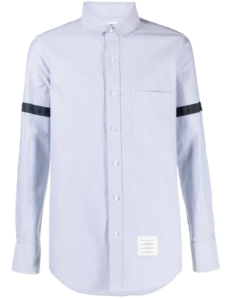 Thom Browne Hemd mit Ripsband-Armbinden - Blau Blau