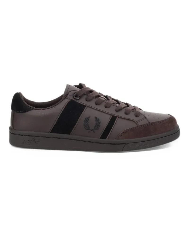 Fred Perry logo-embroidered panelled sneakers - Braun Braun