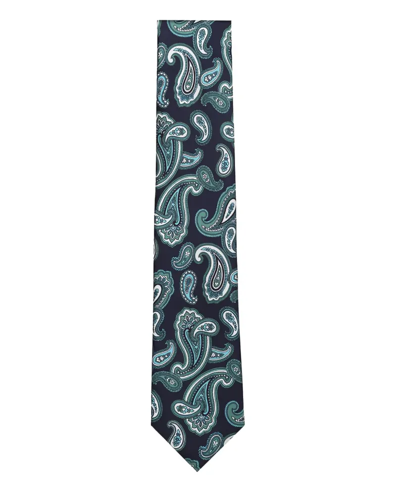 Brioni paisley-motif silk tie - Blau Blau