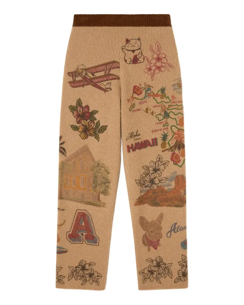 Alanui The Decade Hose mit grafischem Print - Nude Nude