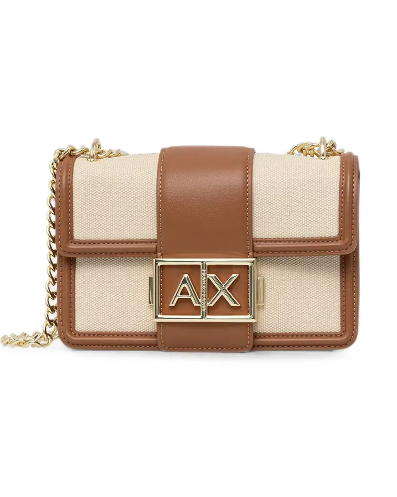 Armani Exchange Mini Umhängetasche mit Logo-Schild - Nude Nude