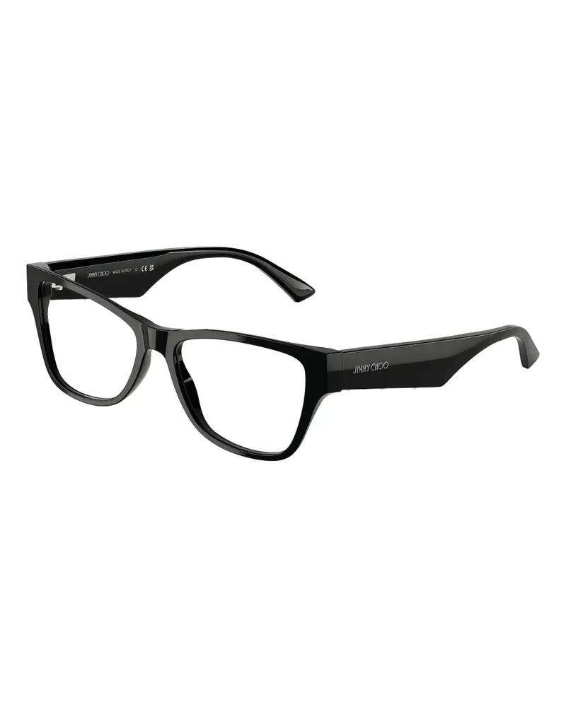 Jimmy Choo Eckige Brille mit Logo-Detail - Schwarz Schwarz