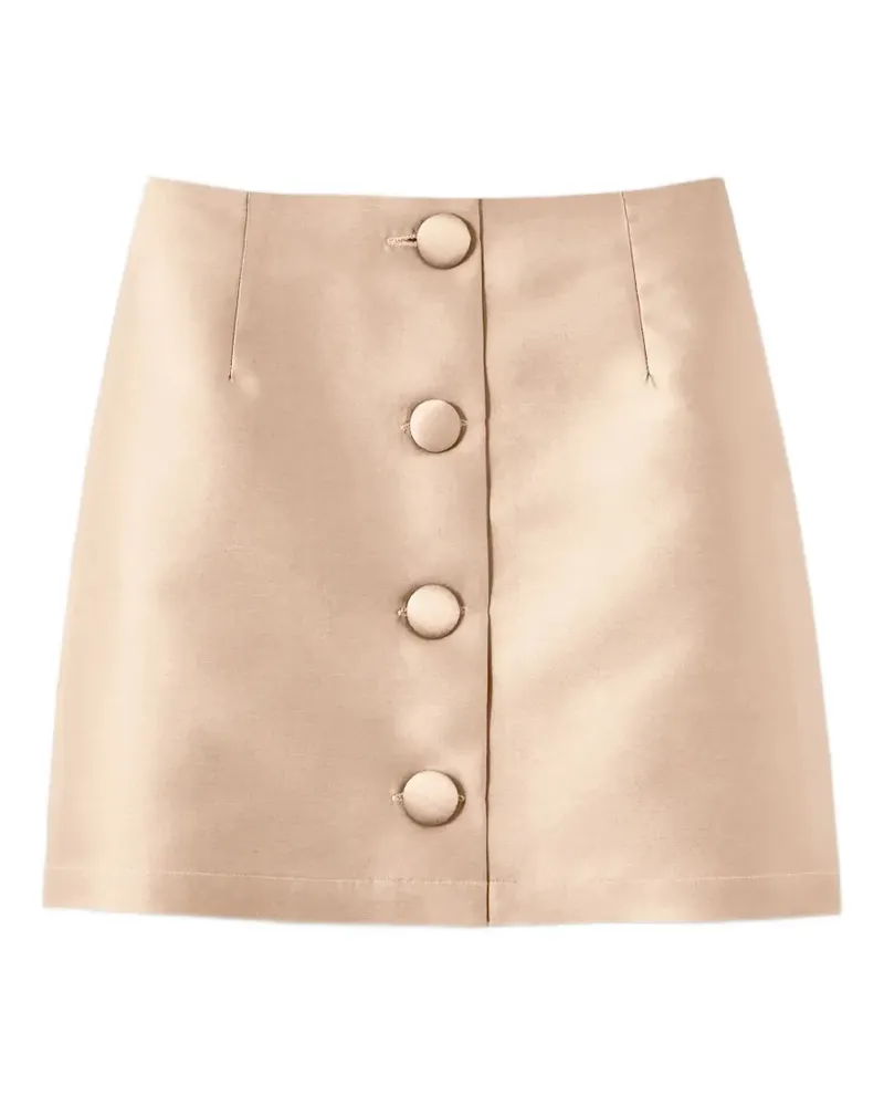 DESTREE Lucio button mini skirt - Nude Nude