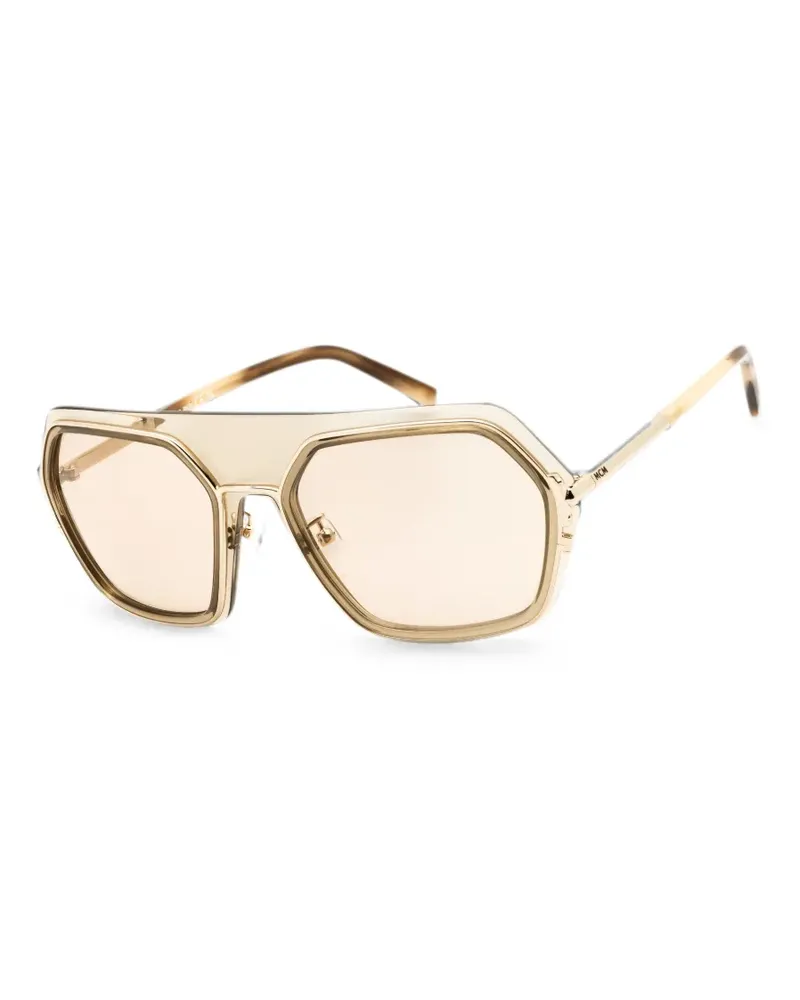 MCM geometric-frame sunglasses - Nude Nude
