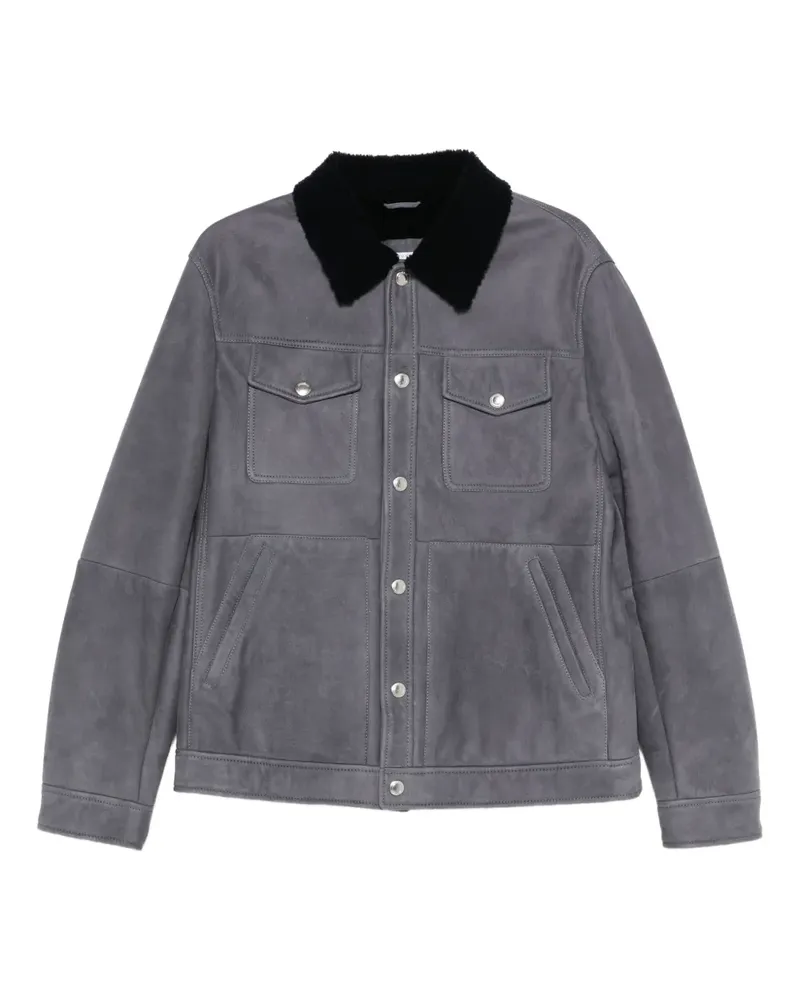 Brunello Cucinelli Jacke mit Shearling-Kragen - Blau Blau