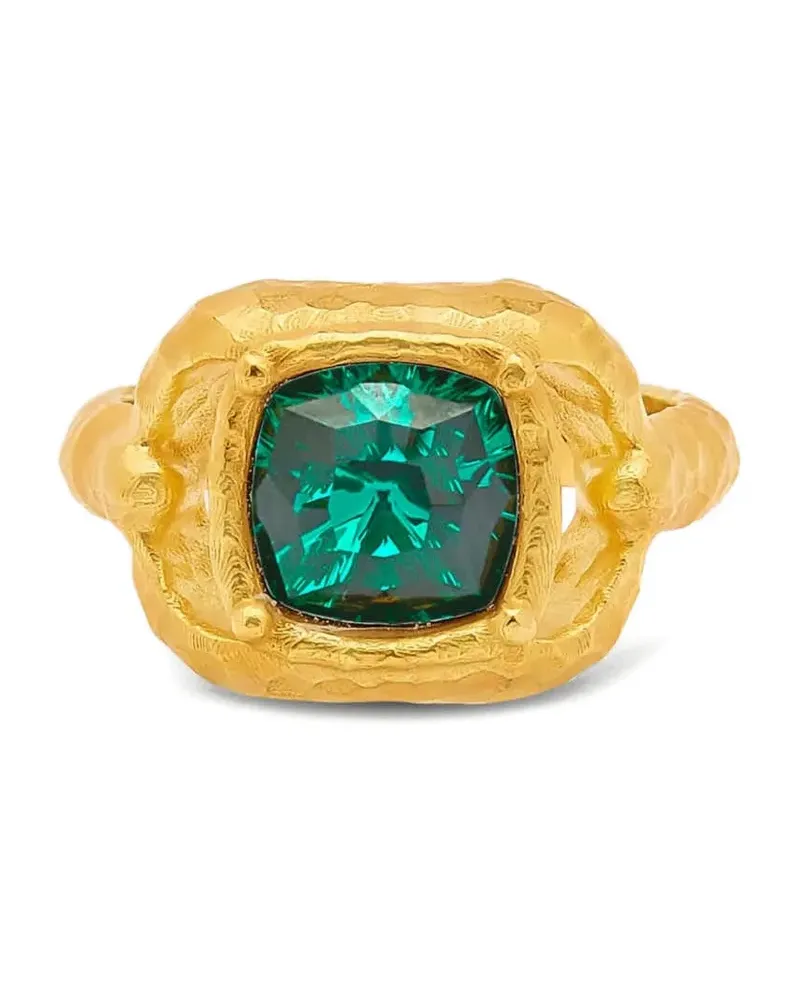 Oscar de la Renta Ring mit Kristallen - Gold Gold
