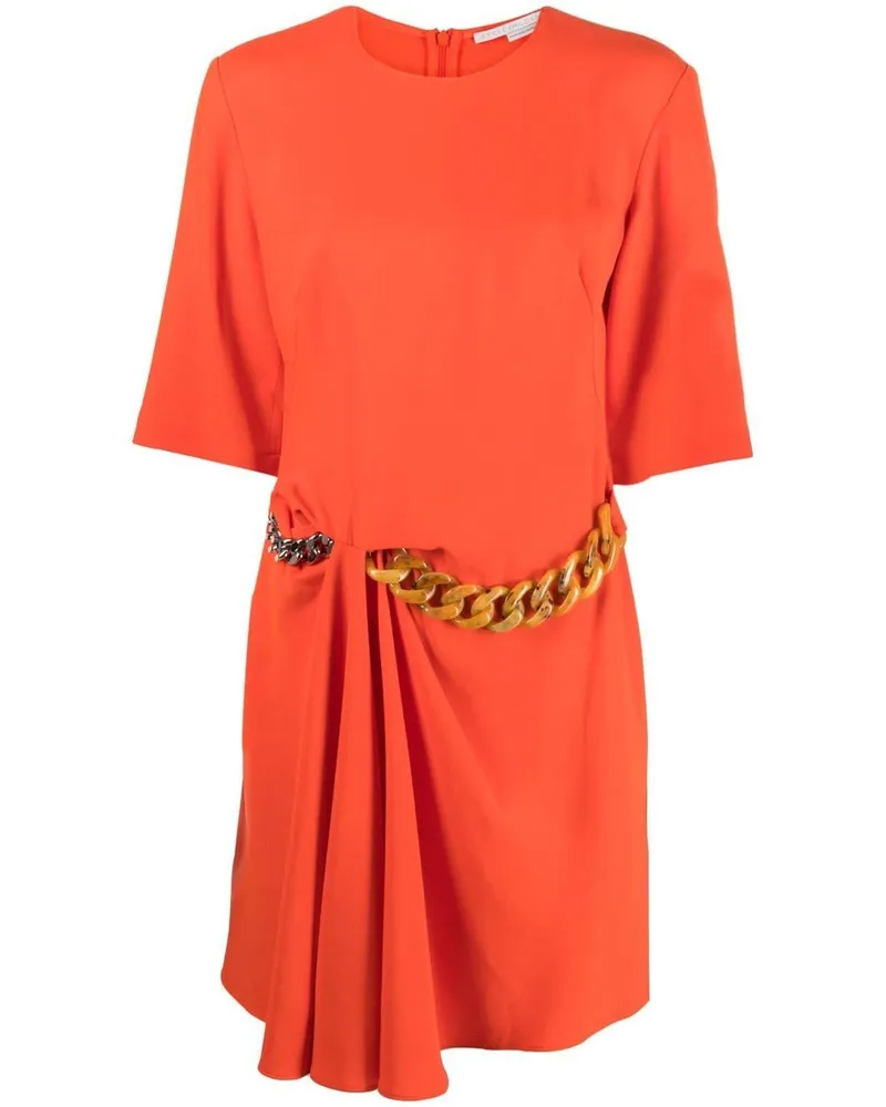 Stella McCartney Drapiertes Minikleid Orange