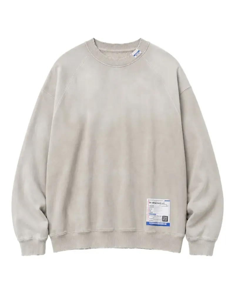 MIHARAYASUHIRO sun-faded like distressed sweatshirt - Nude Nude