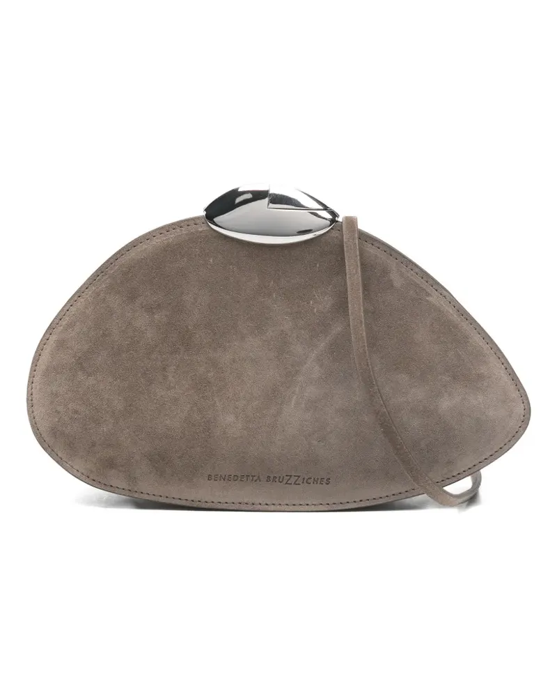 Benedetta Bruzziches suede clutch bag - Grau Grau