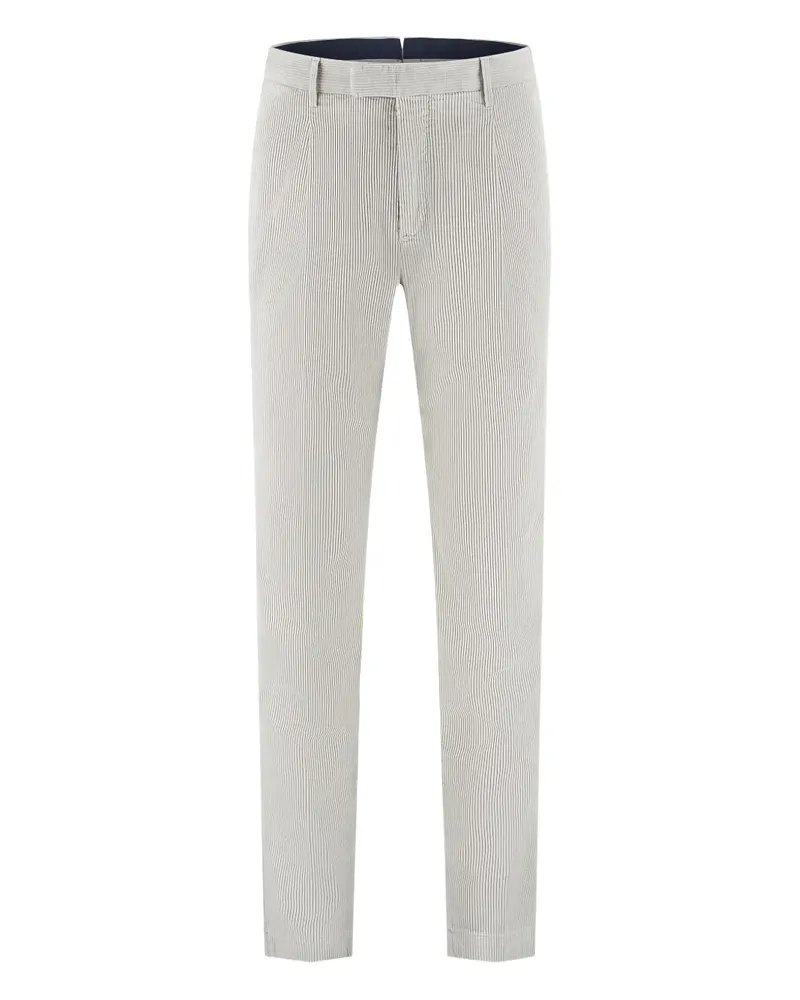 PT TORINO pinstripe straight-leg trousers - Weiß Weiß