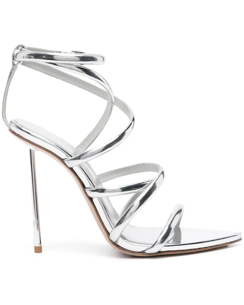 Le Silla Bella Sandalen in Metallic-Optik 120mm - Silber Silber
