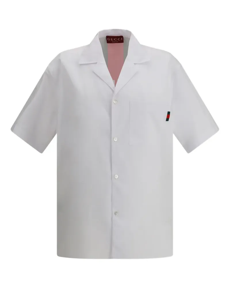 Gucci Hemd mit Logo-Print - 9000|Bianco 9000