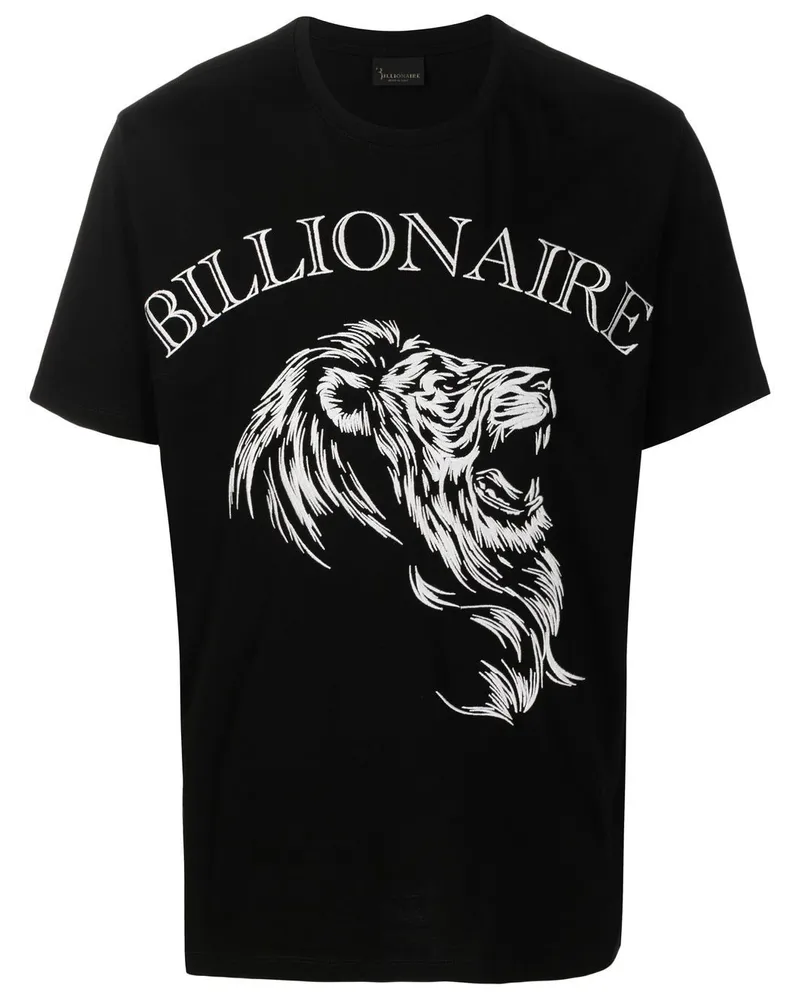 Billionaire T-Shirt mit grafischem Print Schwarz