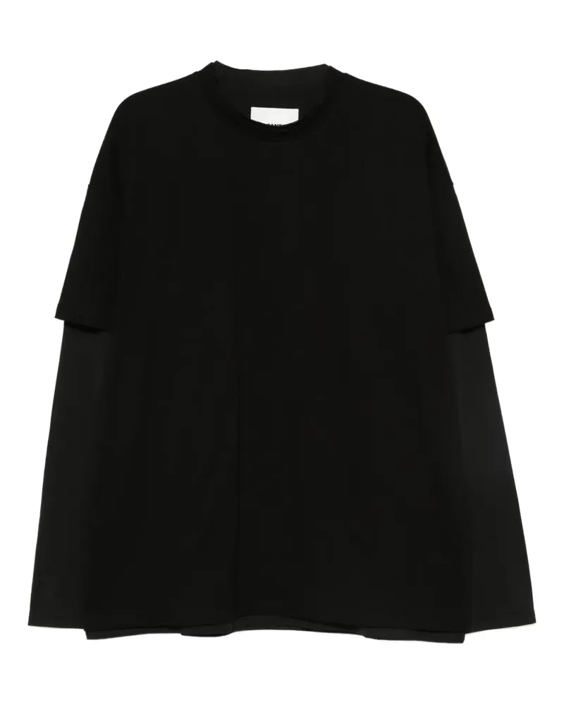 Jil Sander T-Shirt im Layering-Look - Schwarz Schwarz