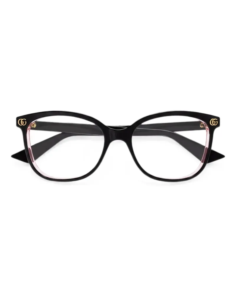 Gucci geometric-frame glasses - Schwarz Schwarz