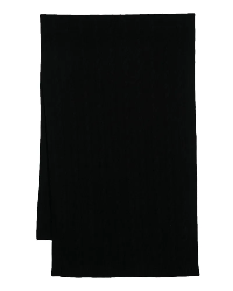 Ralph Lauren Schal mit Zopfmuster - Schwarz Schwarz