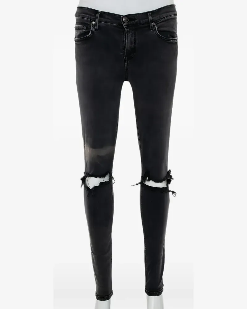 GRLFRND Skinny-Jeans im Distressed-Look - Grau Grau