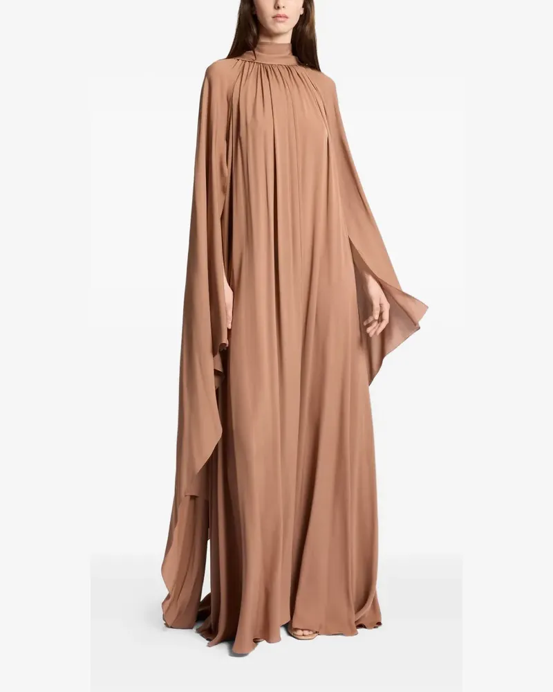 Elie Saab Kleid mit Stehkragen - TUSCAN TAN Tuscan