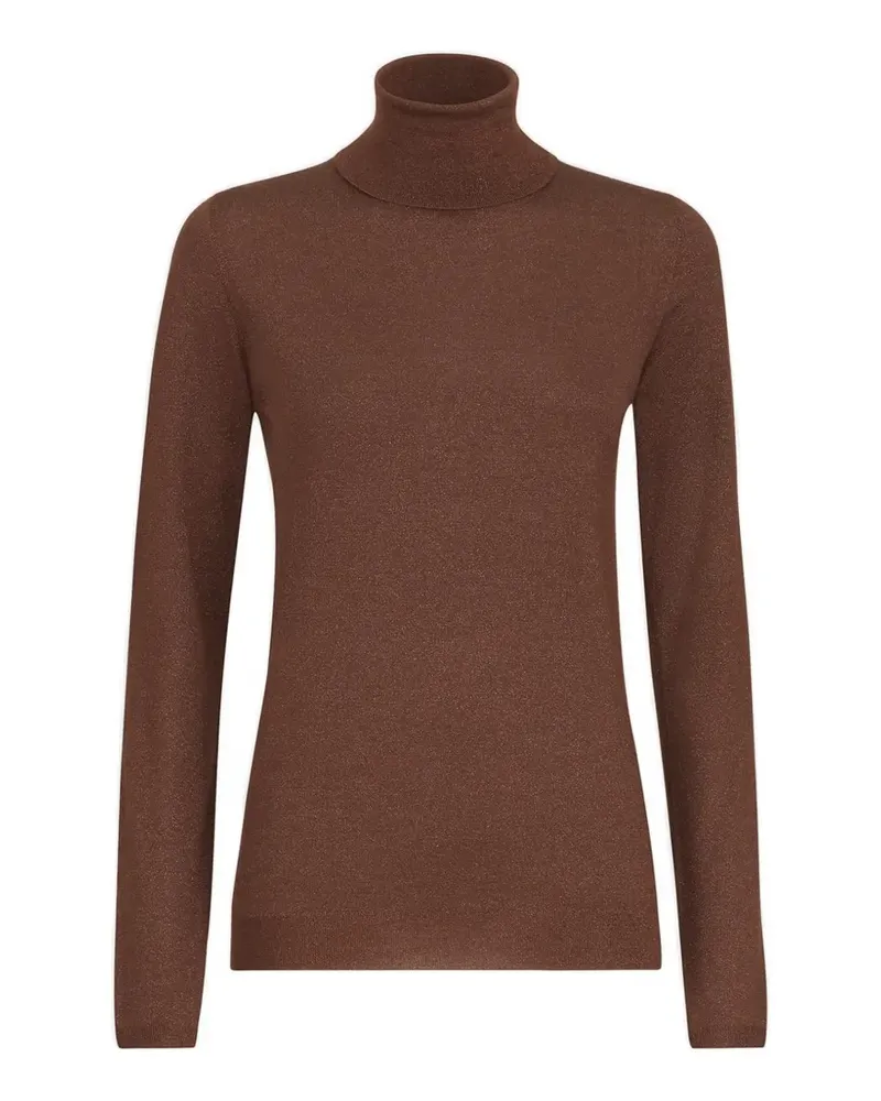 Brunello Cucinelli Leichter Rollkragenpullover aus Kaschmir und Seide - Braun Braun