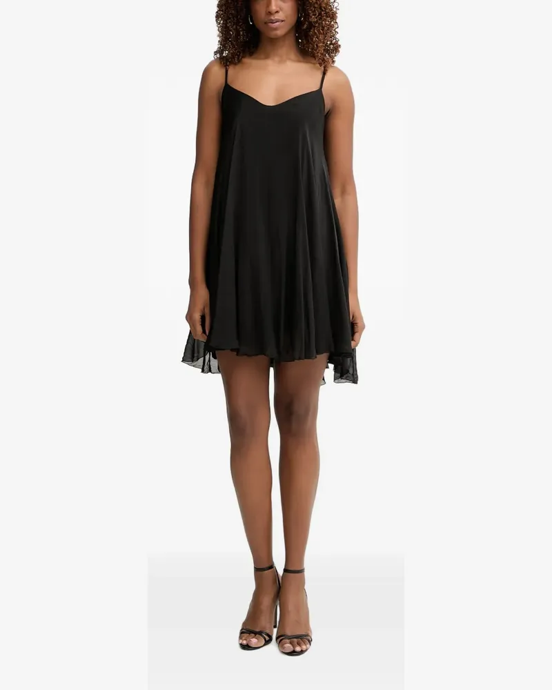 HAVEONE spaghetti-strap V-neck mini dress - Schwarz Schwarz