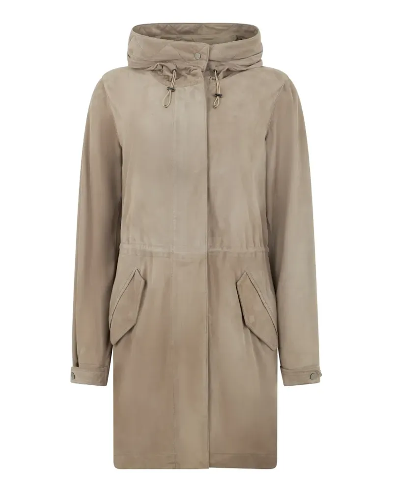 MOORER hooded parka coat - Nude Nude