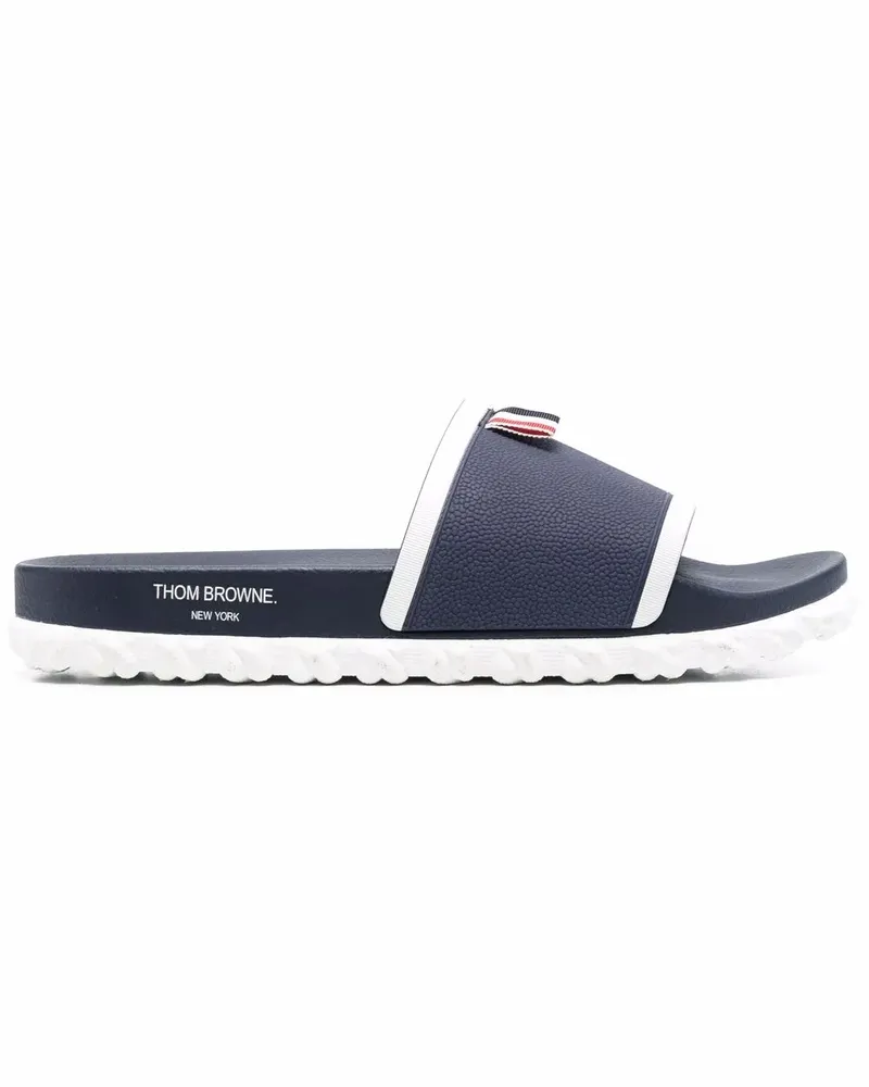 Thom Browne Pantoletten mit Zopfmuster-Sohle - Blau Blau