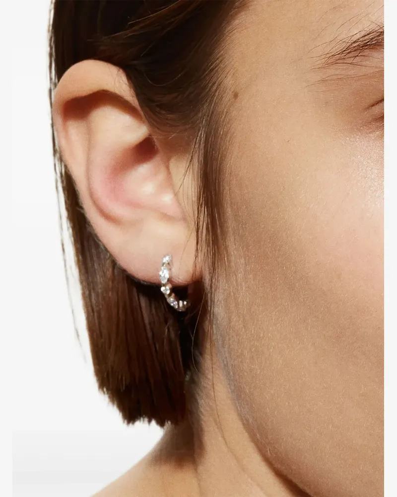 WHITE BIRD 18K recycled yellow gold Marilyn diamond hoop earring - Gelb Gelb